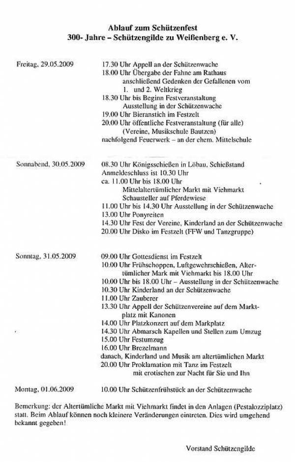 Einladung Weißenberg