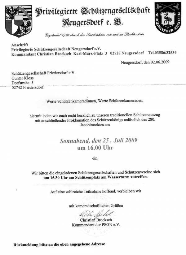 Einladung