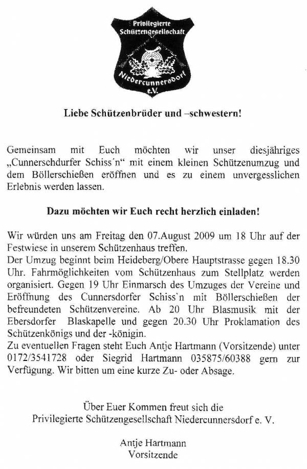 Die Cunnersdorfer Einladung